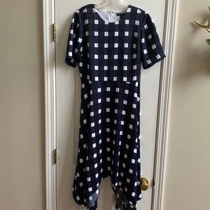 Banana Republic Checkered Fit & Flare Dress, Size 4